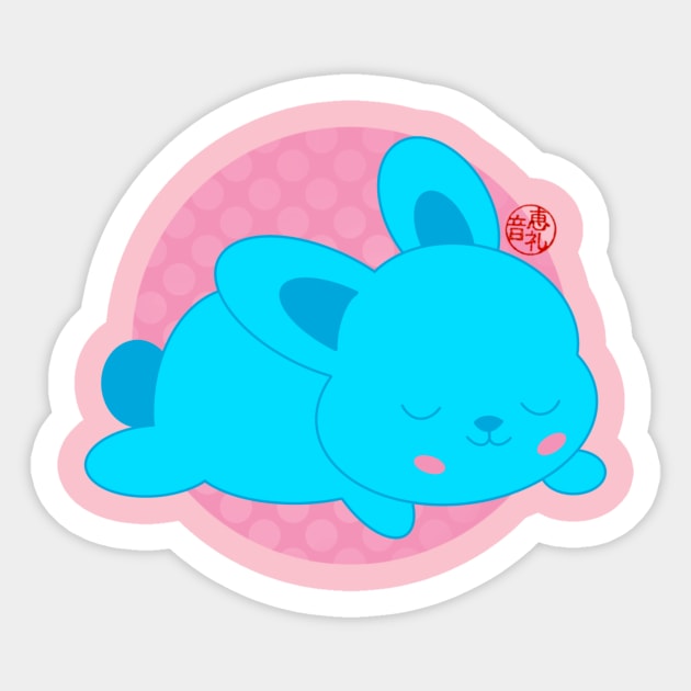 Blue Bunny Sticker by EV Visuals